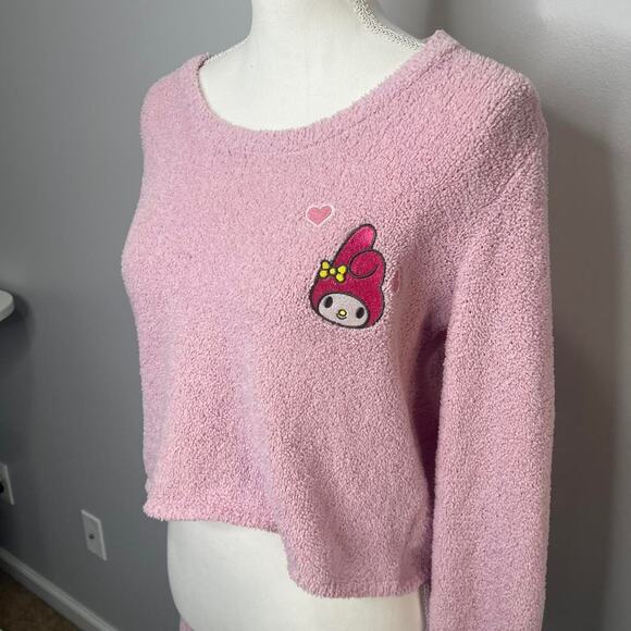 Sanrio My Melody Pink Cropped Sweater Size Medium - Picture 2 of 5